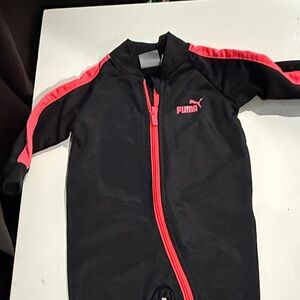 Puma Black and Pink Athletic Suit